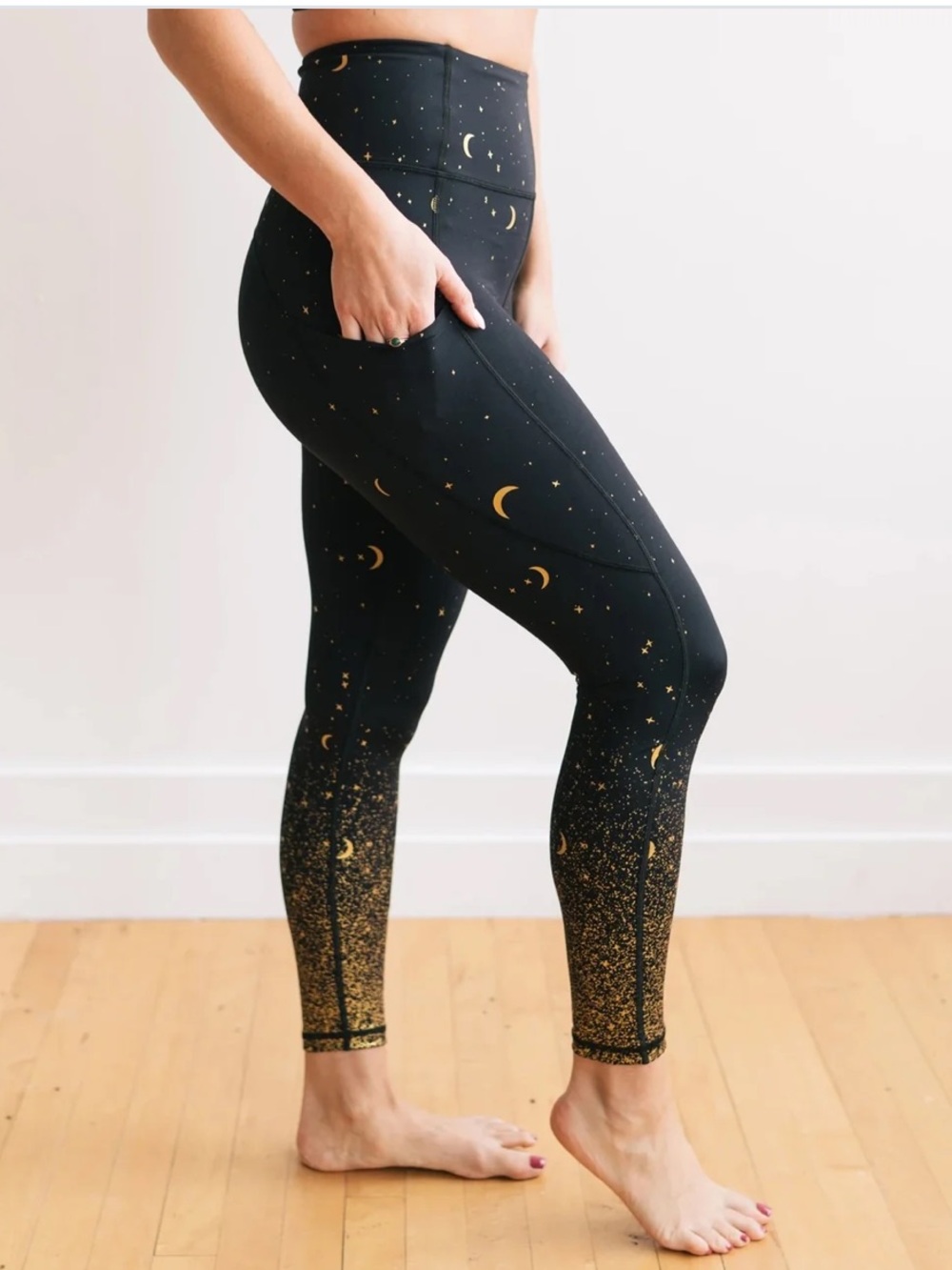 Maven High-Waist Black Moonprint Leggings